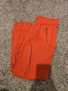 Athleta Trekkie North Jogger Pants Flame Orange 4
